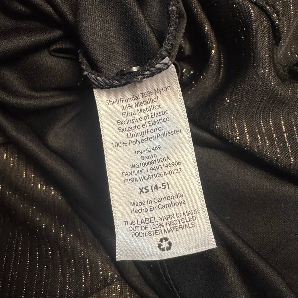 Wonder Nation Girl XS (4-5) Gold/Black Party Dress - Picture 4 of 5